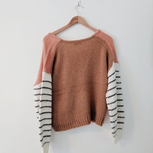NWT Madewell Balloon Sleeve Striped Sweater - Picture 3 of 6